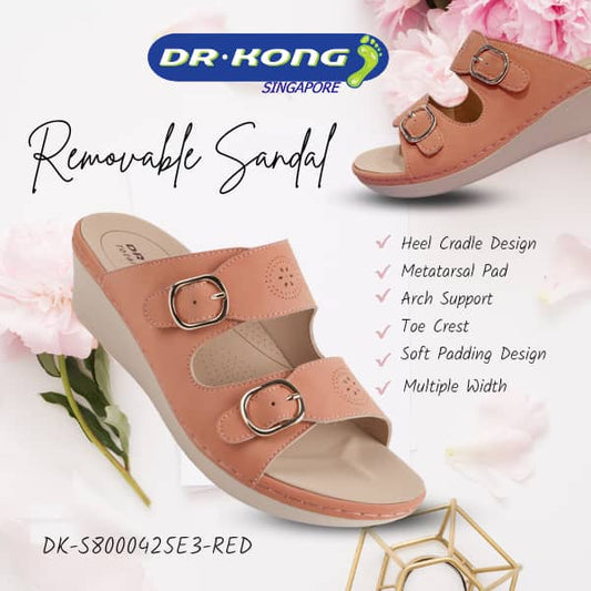 DR.KONG WOMEN REMOVABLE INSOLE SANDALS DK-S8000425E3-RED(RP : $189)