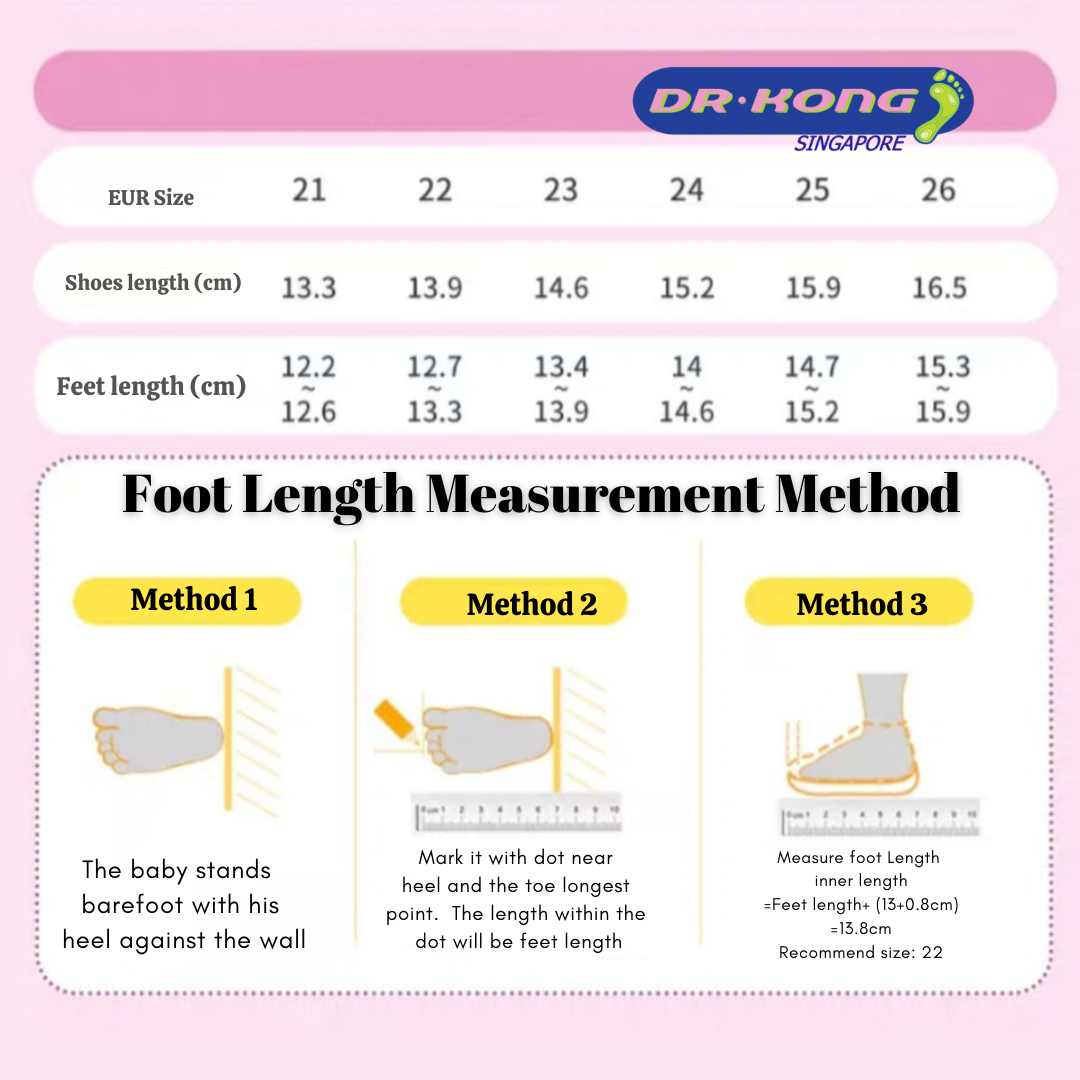 Dr kong baby deals shoes size chart
