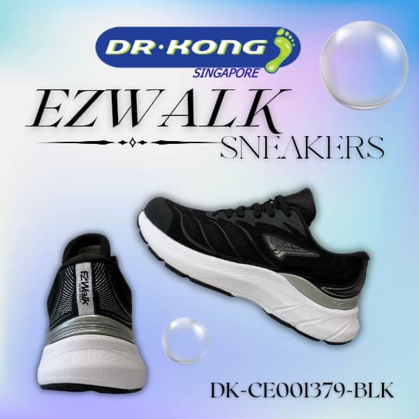 DR.KONG MEN'S EZWALK SNEAKERS DK-CE001379-BLK(RP : $189)