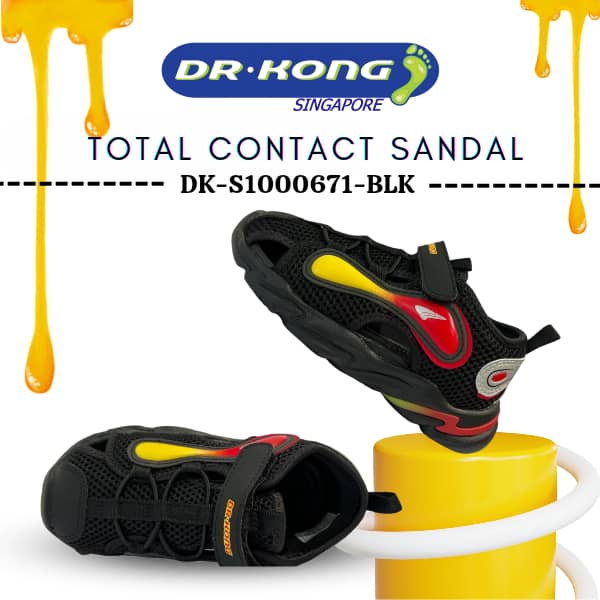 DR.KONG KIDS TOTAL CONTACT SANDALS DK-S1000671-BLK(RP : $119)