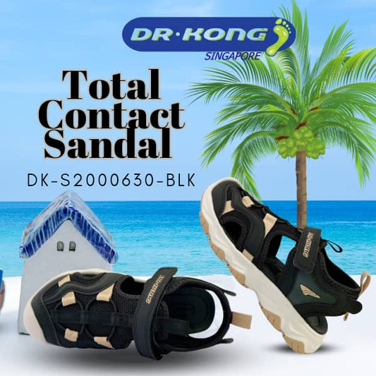 DR.KONG KIDS  TOTAL CONTACT SANDALS DK-S2000630-BLK(RP : $129)