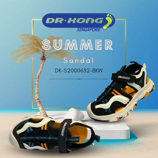 DR.KONG KIDS  TOTAL CONTACT SANDALS DK-S2000632-BKW(RP : $129)