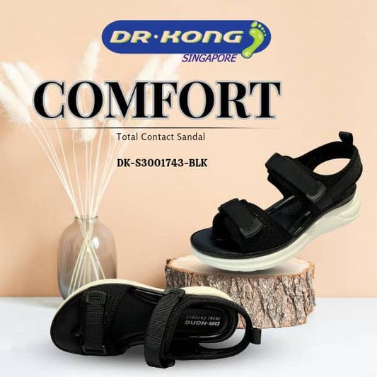 DR.KONG WOMEN TOTAL CONTACT SANDALS DK-S3001743-BLK(RP : $169)