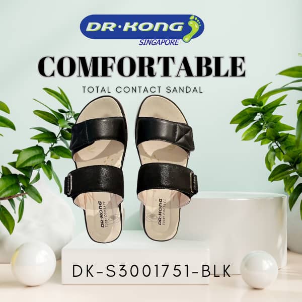 DR.KONG WOMEN TOTAL CONTACT SANDALS DK-S3001751-BLK(RP : $169)