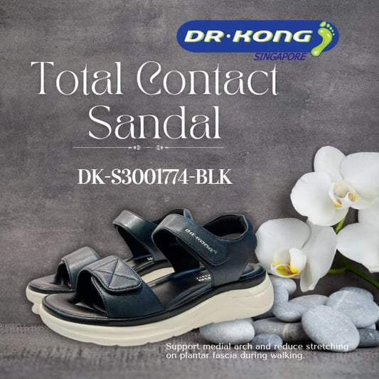 DR.KONG WOMEN TOTAL CONTACT SANDALS DK-S3001774-BLK(RP : $169)