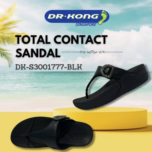 DR.KONG WOMEN TOTAL CONTACT SANDALS DK-S3001777-BLK(RP : $149)