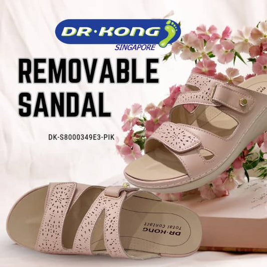 DR.KONG WOMEN REMOVABLE INSOLE SANDALS DK-S8000349E3-PIK(RP : $189)
