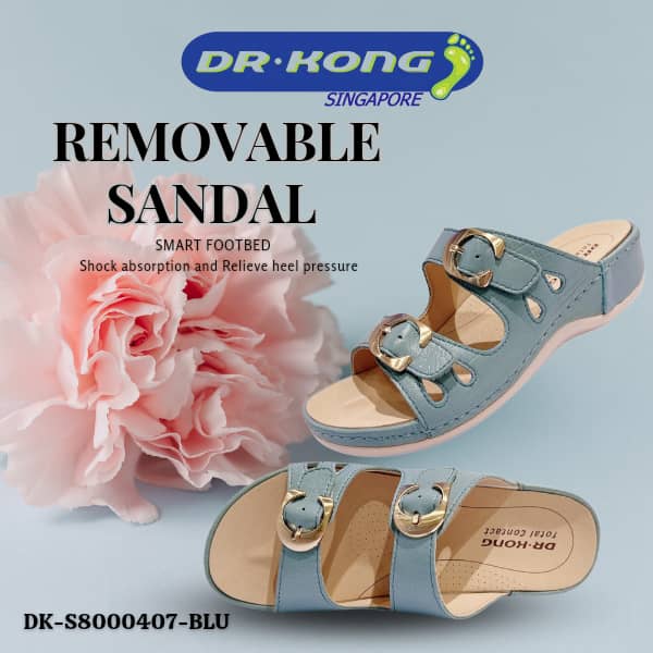 DR.KONG WOMEN REMOVABLE INSOLE SANDALS DK-S8000407-BLU(RP : $179)
