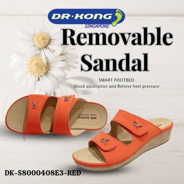 DR.KONG WOMEN REMOVABLE INSOLE SANDALS DK-S8000408E3-RED(RP : $189)