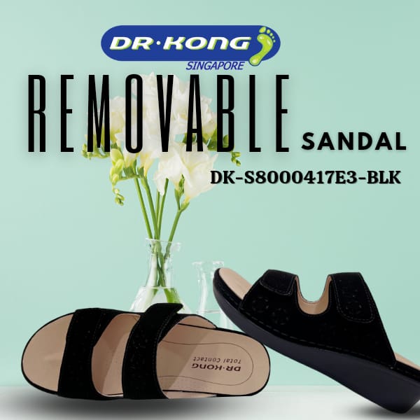 DR.KONG WOMEN REMOVABLE INSOLE SANDALS DK-S8000417E3-BLK(RP : $189)