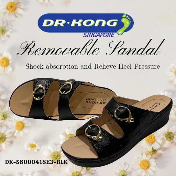 DR.KONG WOMEN REMOVABLE INSOLE SANDALS DK-S8000418E3-BLK(RP : $189)