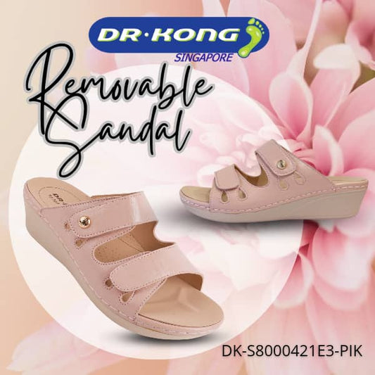 DR.KONG WOMEN REMOVABLE INSOLE SANDALS DK-S8000421E3-PIK(RP : $189)