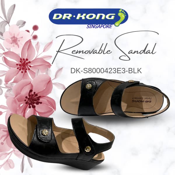 DR.KONG WOMEN REMOVABLE INSOLE SANDALS DK-S8000423E3-BLK(RP : $189)