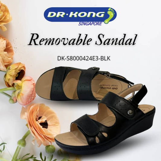 DR.KONG WOMEN REMOVABLE INSOLE SANDALS DK-S8000424E3-BLK(RP : $189)