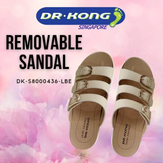 DR.KONG WOMEN REMOVABLE INSOLE SANDALS DK-S8000436-LBE(RP : $169)