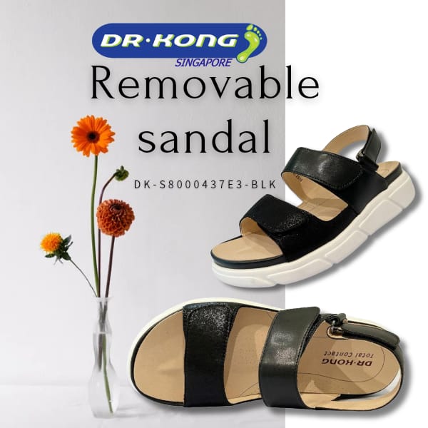DR.KONG WOMEN REMOVABLE INSOLE SANDALS DK-S8000437E3-BLK(RP : $179)