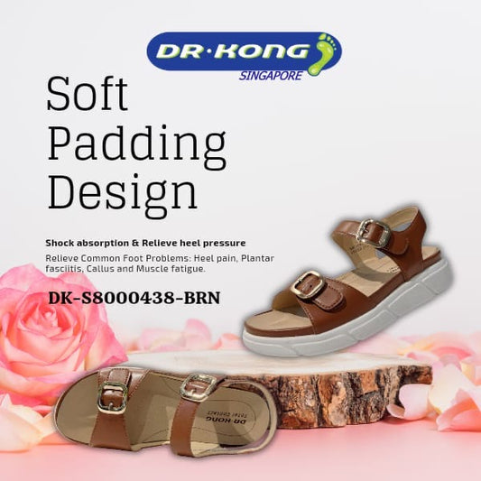 DR.KONG WOMEN REMOVABLE INSOLE SANDALS DK-S8000438-BRN(RP : $169)