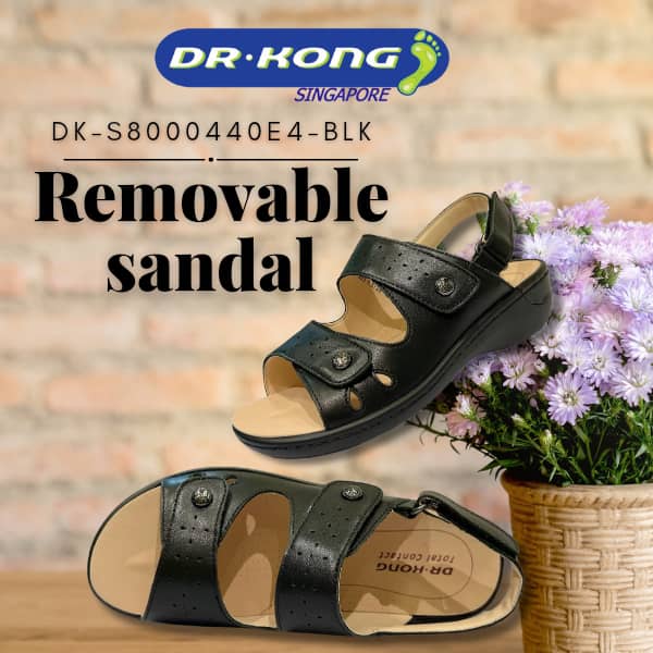 DR.KONG WOMEN REMOVABLE INSOLE SANDALS DK-S8000440E4-BLK(RP : $179)