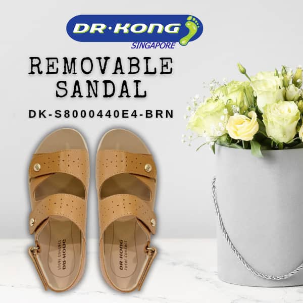 DR.KONG WOMEN REMOVABLE INSOLE SANDALS DK-S8000440E4-BRN(RP : $179)