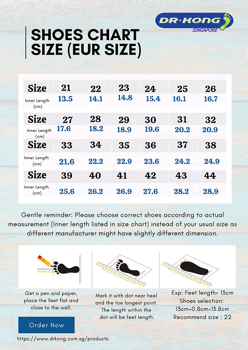 Dr kong baby shoes 2025 size chart