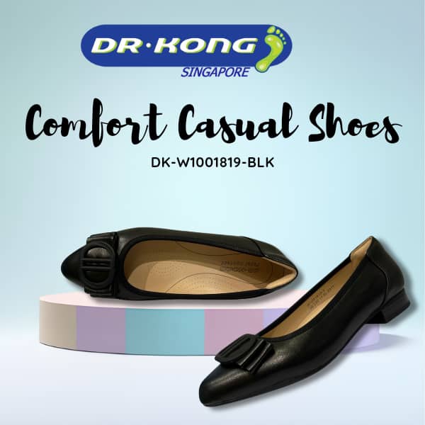 DR.KONG WOMEN COMFORT FLAT SHOES DK-W1001819-BLK(RP : $189)