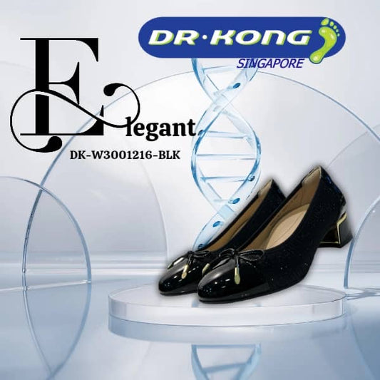 DR.KONG WOMEN COMFORT HEEL SHOES DK-W3001216-BLK(RP : $189)