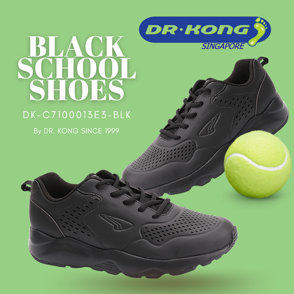 DR.KONG HEALTH SCHOOL SHOES (BLACK) DK-C7100013E3-BLK(RP : $129)