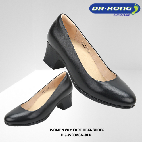 DR.KONG WOMEN COMFORT HEEL SHOES DK-W2033A-BLK(RP : $159)