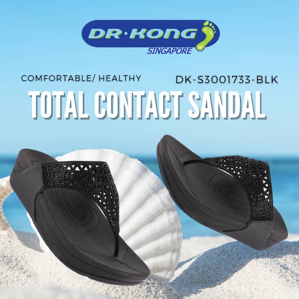 DR.KONG WOMEN TOTAL CONTACT SANDALS DK-S3001733-BLK(RP : $159)