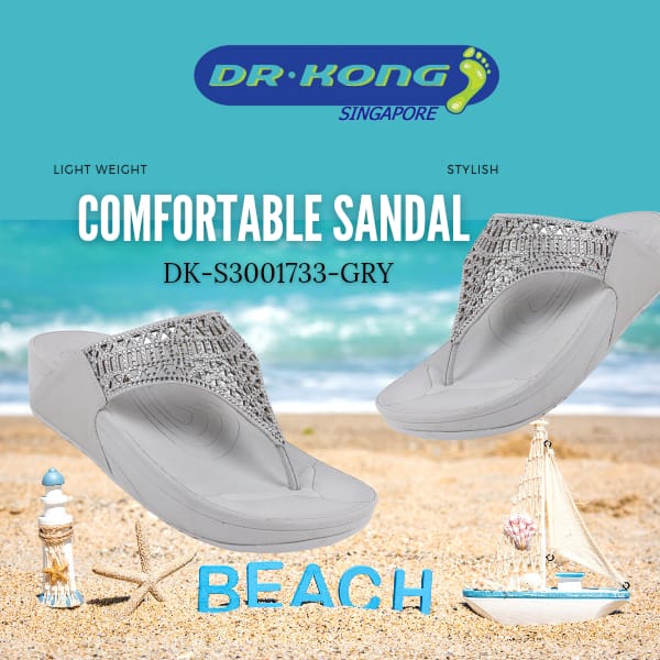 DR.KONG WOMEN TOTAL CONTACT SANDALS DK-S3001733-GRY(RP : $159)