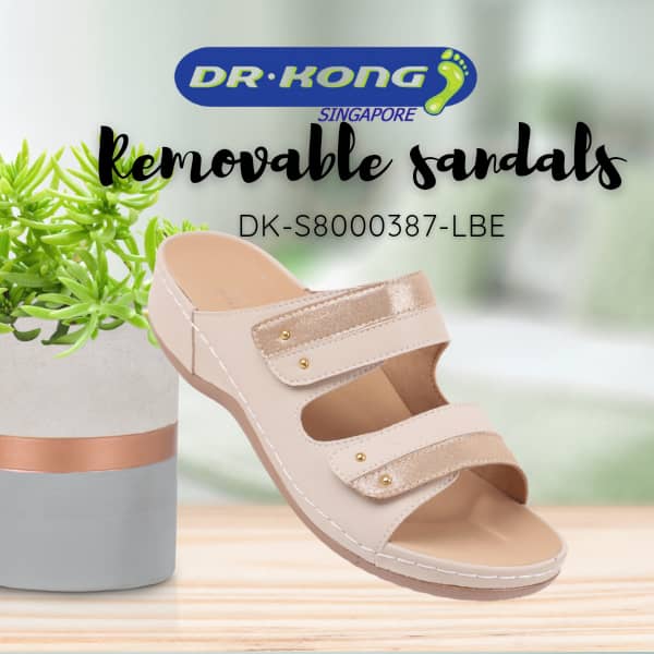 DR.KONG WOMEN REMOVABLE INSOLE SANDALS DK-S8000387-LBE(RP : $179)