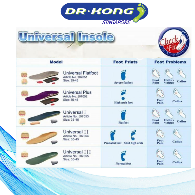DR.KONG UNIVERSAL PLUS HIGH ARCH INSOLES DK-I07052(RP : $43.90)