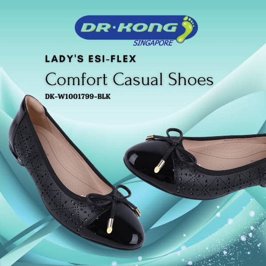 DR.KONG WOMEN COMFORT FLAT SHOES DK-W1001799-BLK(RP : $189)