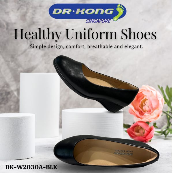 DR.KONG WOMEN COMFORT HEEL SHOES DK-W2030A-BLK(RP : $159)